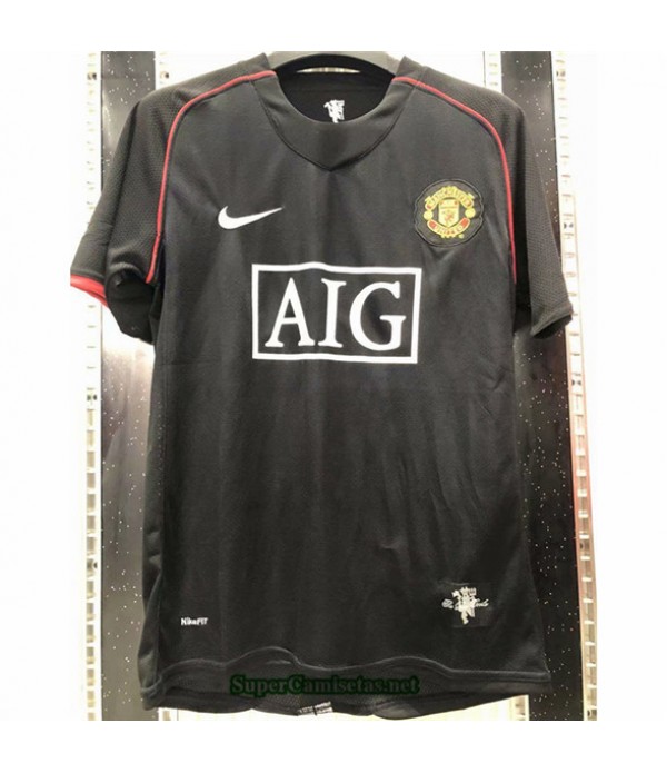 Tailandia Camisetas Clasicas Segunda Manchester United Hombre 2007 08