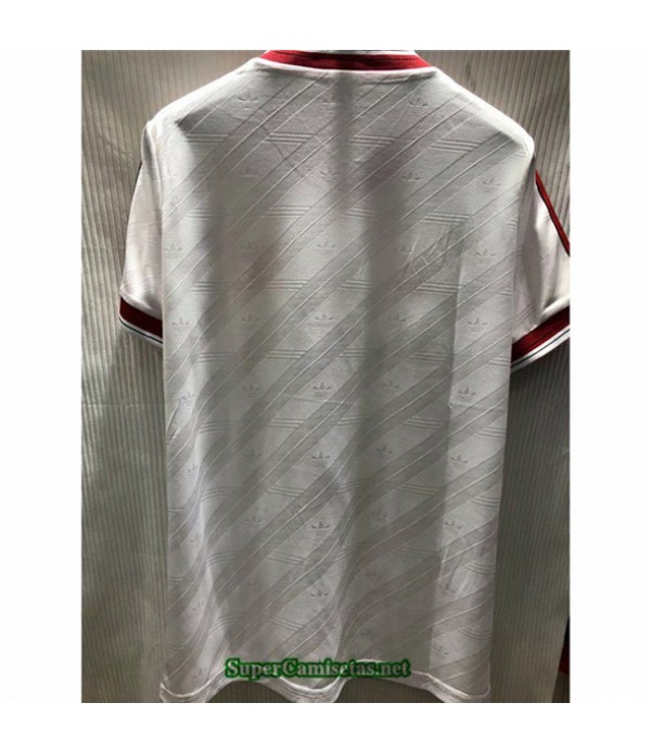 Tailandia Camisetas Clasicas Segunda Manchester United Hombre Blanco 1986