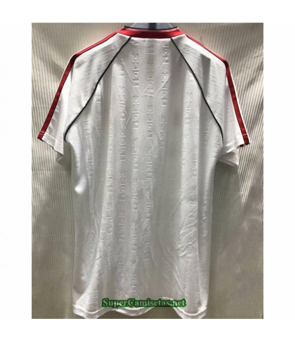 Tailandia Camisetas Clasicas Segunda Manchester United Hombre Blanco 1988