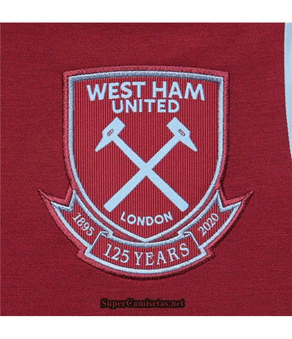 Tailandia Primera Equipacion Camiseta West Ham United 125 Aniversario 2020