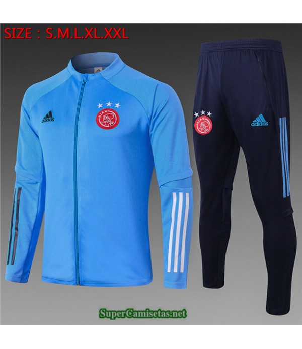 Tailandia Veste Survetement Afc Ajax Niños Azul Claro 2020