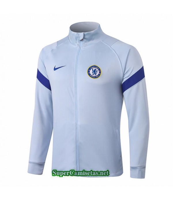 Tailandia Camiseta Chelsea Chaqueta Cuello Alto Gris Claro 2020/21