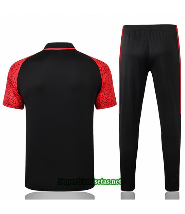 Tailandia Camiseta Kit De Entrenamiento Ac Milan Polo Negro/rojo 2020/21