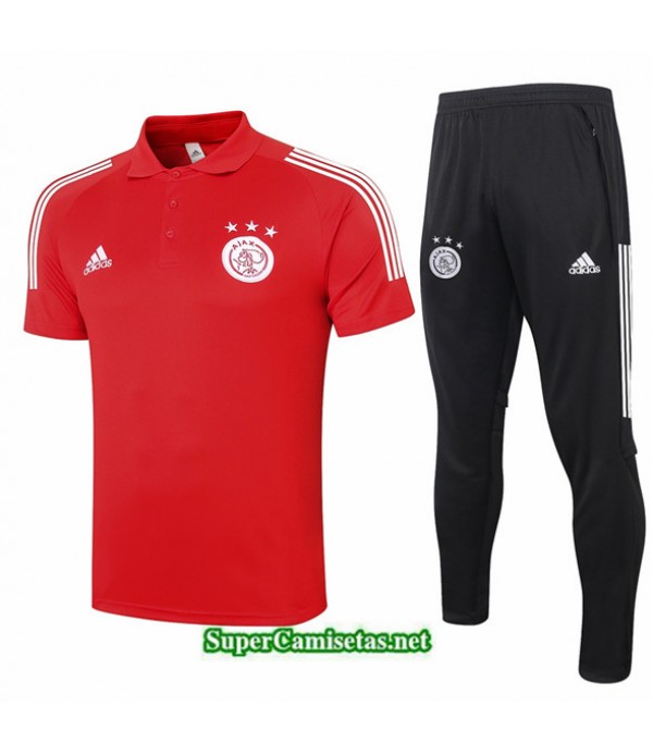 Tailandia Camiseta Kit De Entrenamiento Afc Ajax Polo Rojo 2020/21
