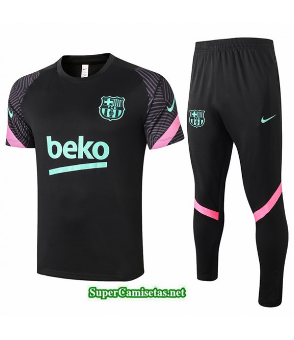 Tailandia Camiseta Kit De Entrenamiento Barcelona Negro 2020/21