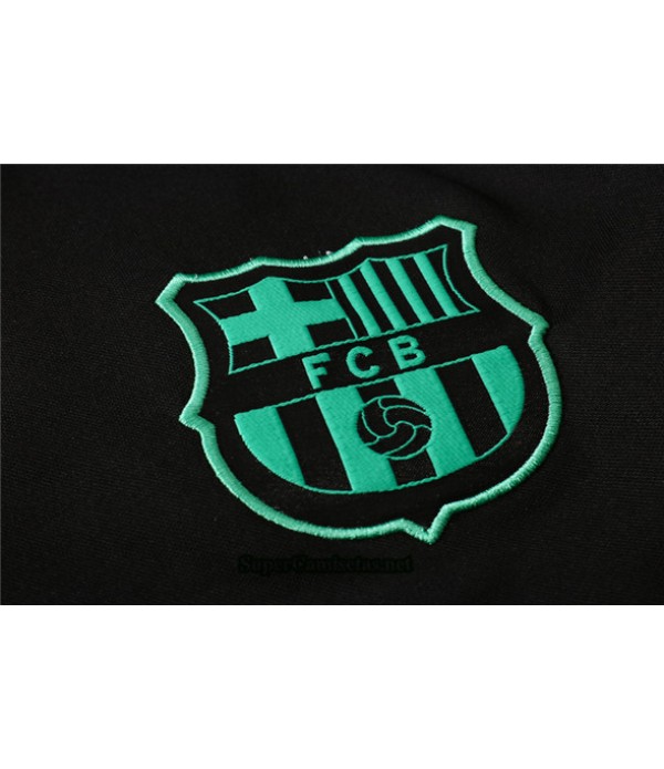 Tailandia Camiseta Kit De Entrenamiento Barcelona Polo Negro 2020/21
