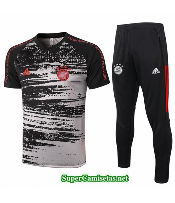 Tailandia Camiseta Kit De Entrenamiento Bayern Munich Negro/gris 2020/21