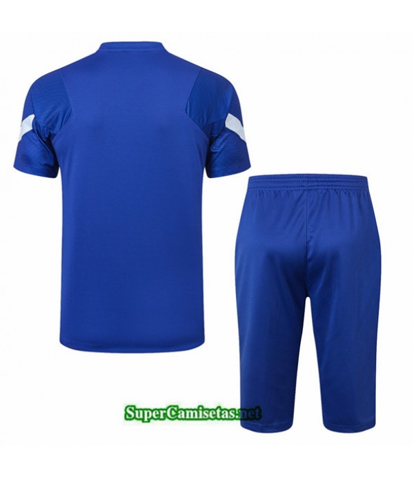 Tailandia Camiseta Kit De Entrenamiento Chelsea 3/4 Azul 2020/21