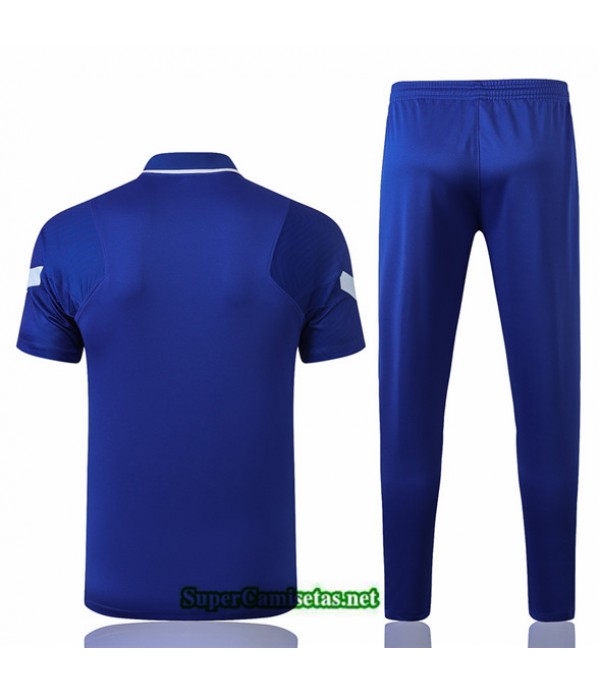 Tailandia Camiseta Kit De Entrenamiento Chelsea Polo Azul 2020/21