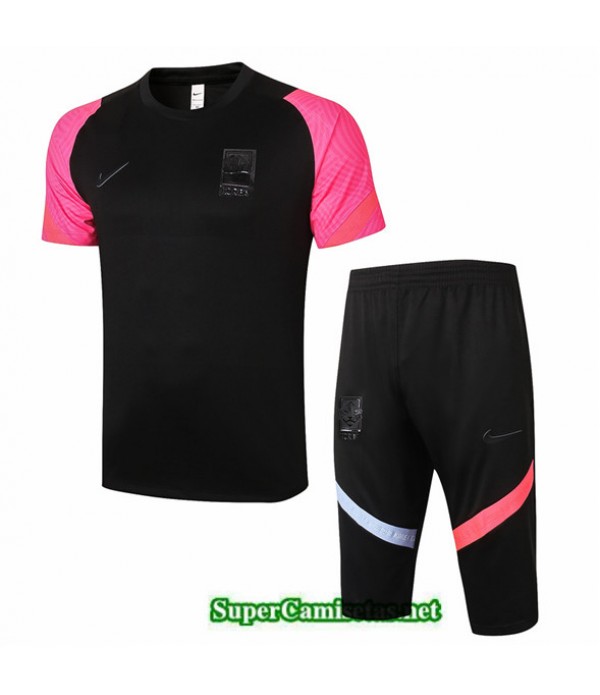 Tailandia Camiseta Kit De Entrenamiento Corea 3/4 Negro 2020/21
