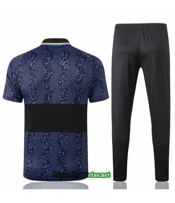 Tailandia Camiseta Kit De Entrenamiento Inter Milan Polo Azul/negro 2020/21