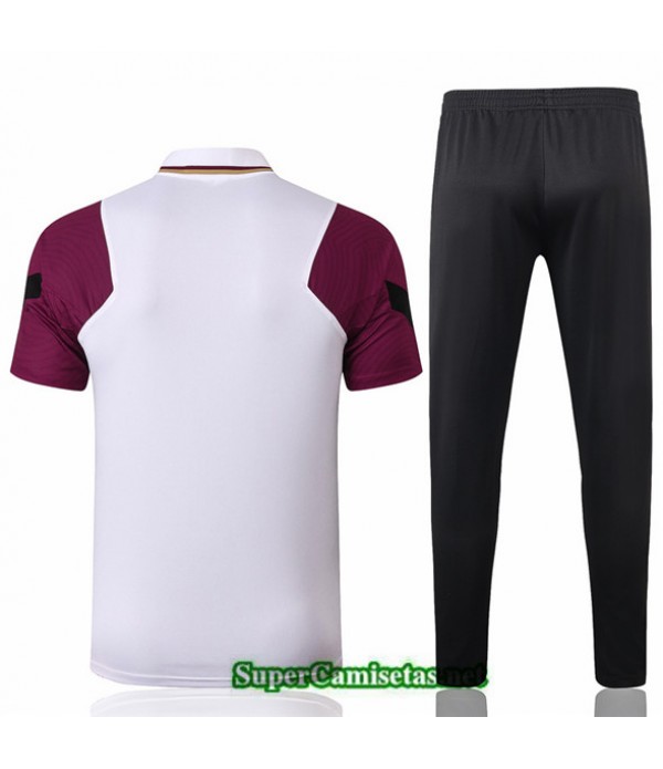 Tailandia Camiseta Kit De Entrenamiento Jordan Polo Blanco/púrpura 2020/21