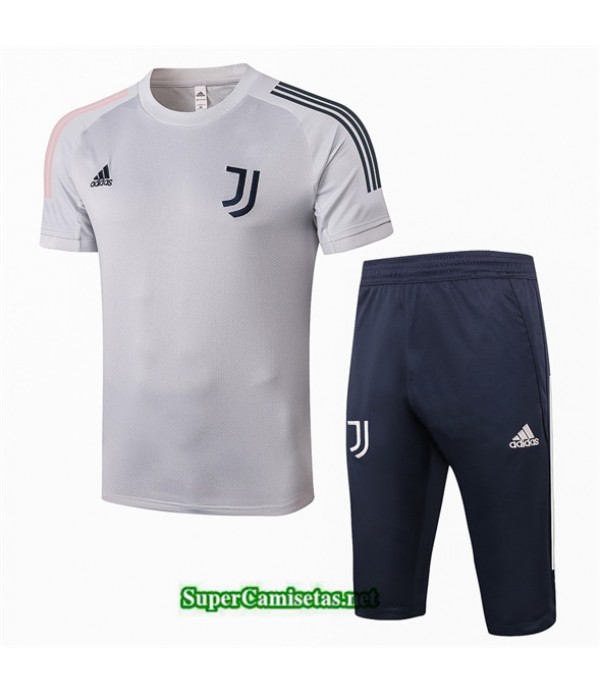 Tailandia Camiseta Kit De Entrenamiento Juventus 3/4 Gris 2020/21