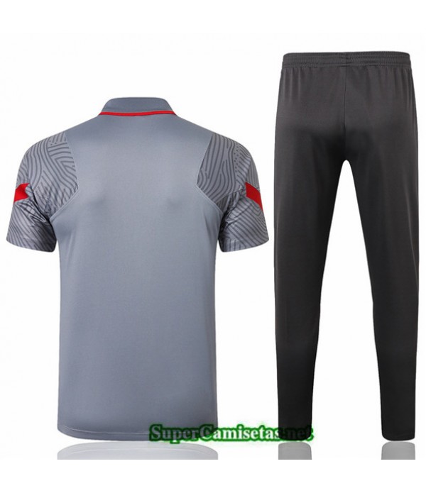 Tailandia Camiseta Kit De Entrenamiento Liverpool Polo Gris Claro 2020/21