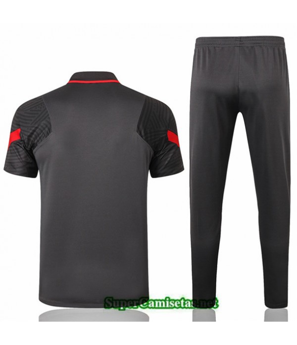 Tailandia Camiseta Kit De Entrenamiento Liverpool Polo Gris Oscuro 2020/21