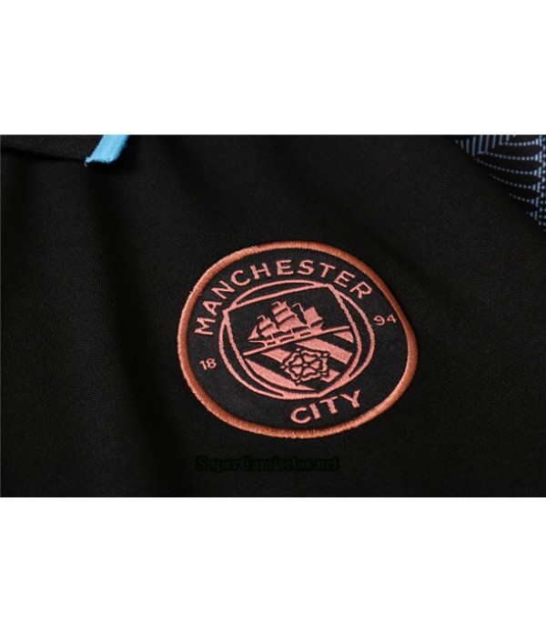 Tailandia Camiseta Kit De Entrenamiento Manchester City Polo Negro 2020/21