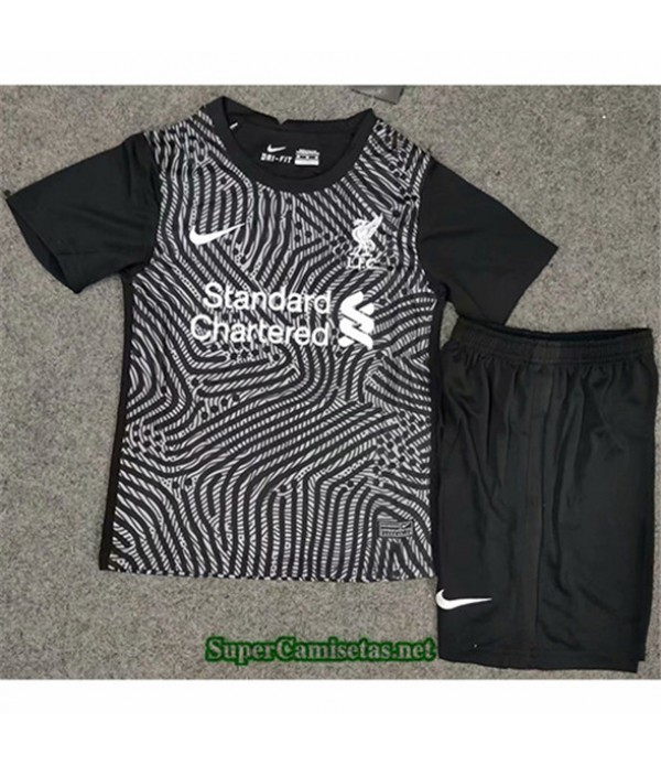 Tailandia Camiseta Liverpool Niños Portero Negro ...