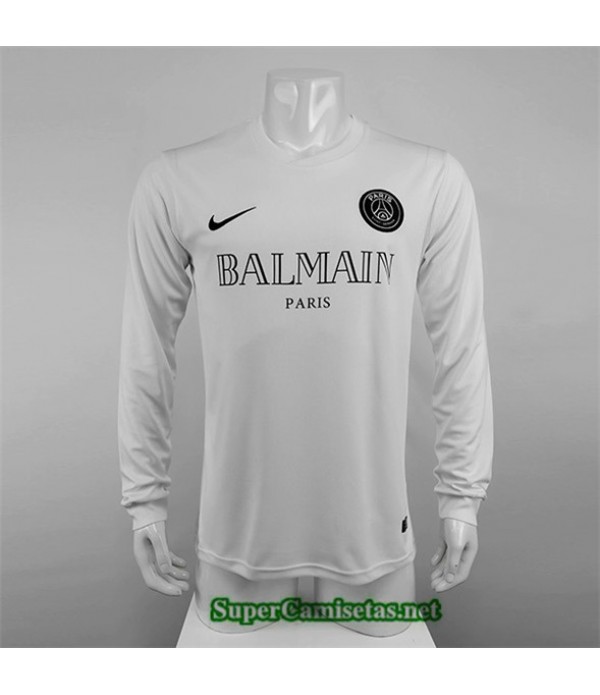 Tailandia Camiseta Psg Manga Larga Blanco 2020/21
