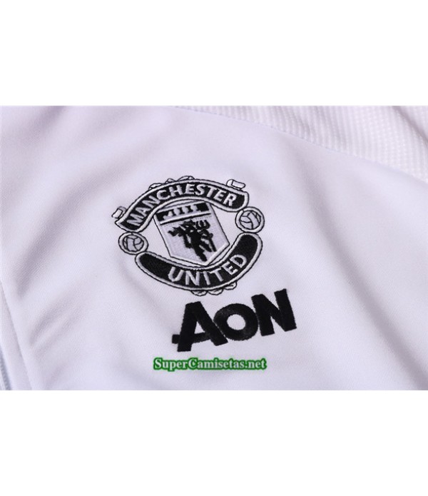 Tailandia Chaqueta Chandal Manchester United Blanco 2020/21