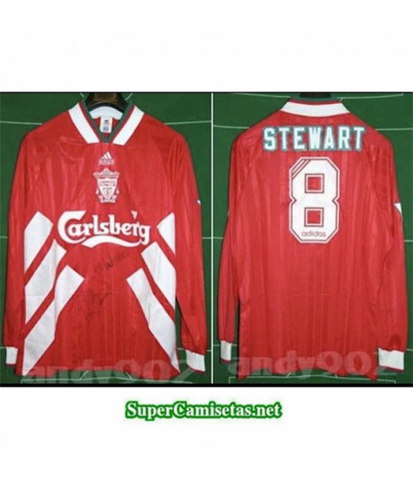 Tailandia Primera Equipacion Camiseta Clasicas Liverpool Manga Larga Hombre 1993 95