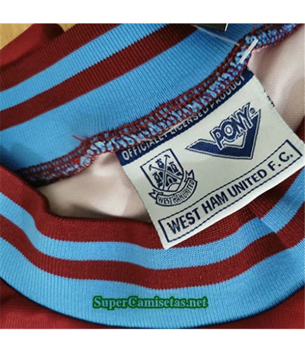 Tailandia Primera Equipacion Camiseta Clasicas West Ham United Hombre 1993 94
