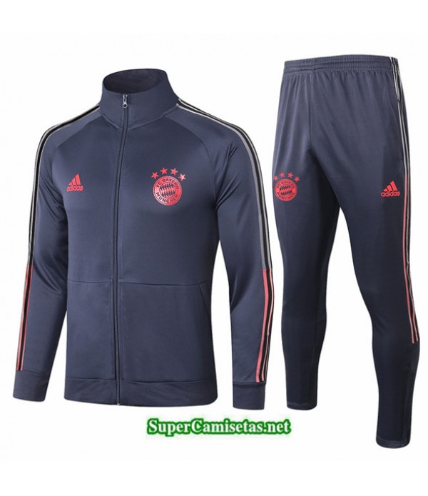 Tailandia Chaqueta Chandal Bayern Munich Azul Oscuro 2020/21 Cuello Alto