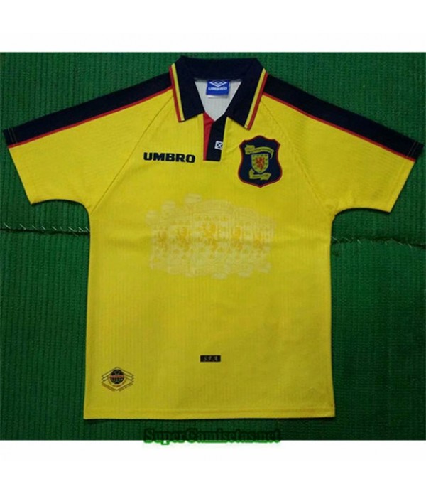 Tailandia Equipacion Camiseta Clasicas Escocia Hombre Amarillo 1996 98