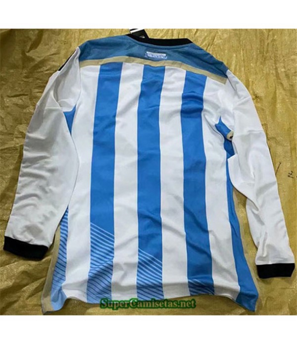 Tailandia Primera Equipacion Camiseta Clasicas Argentina Hombre Manga Larga 2014