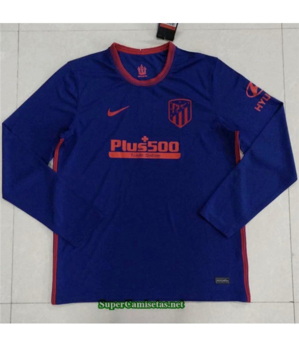 Tailandia Segunda Equipacion Camiseta Atletico Madrid Manga Larga 2020/21