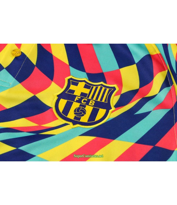 Tailandia Camiseta Kit De Entrenamiento Barcelona Polo Couleur 2021