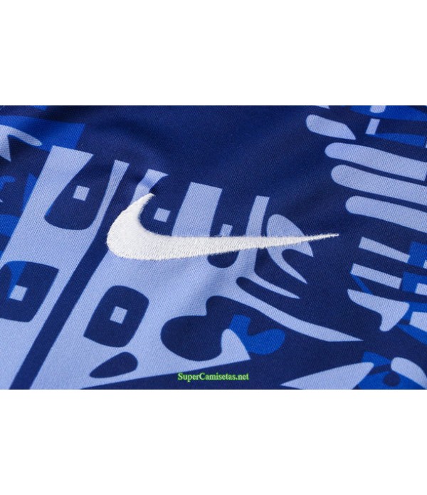 Tailandia Camiseta Kit De Entrenamiento Chelsea Polo Azul 2021