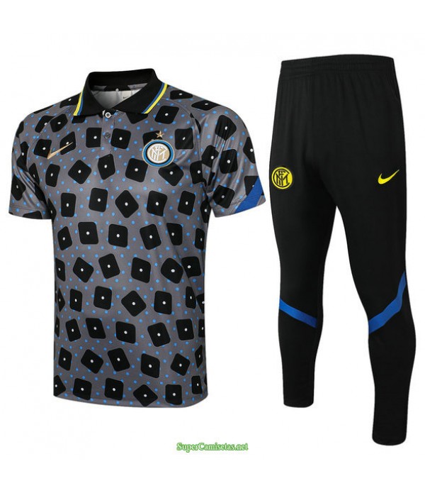 Tailandia Camiseta Kit De Entrenamiento Inter Milan Polo Gris 2021