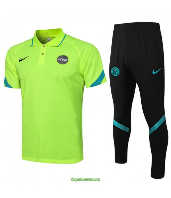 Tailandia Camiseta Kit De Entrenamiento Inter Milan Polo Verde Claro 2021