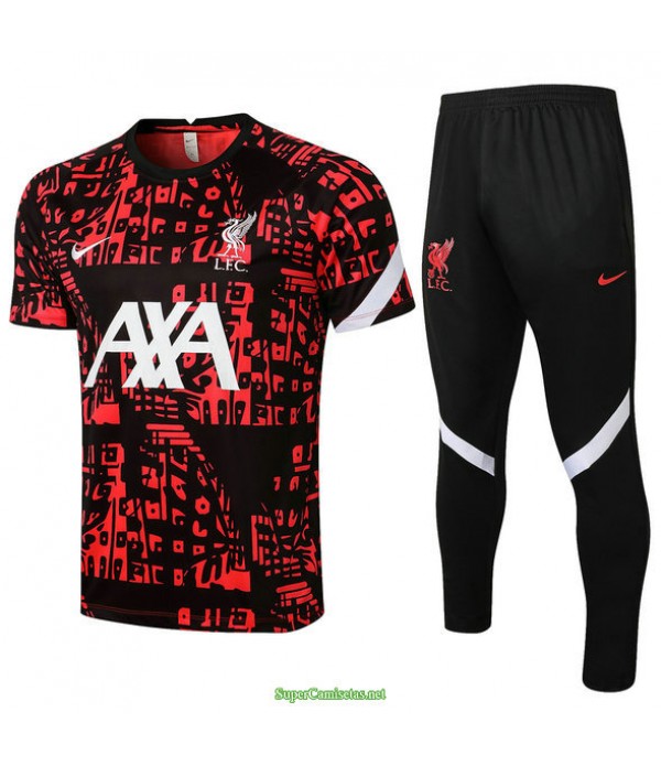 Tailandia Camiseta Kit De Entrenamiento Liverpool Negro/rojo 2021