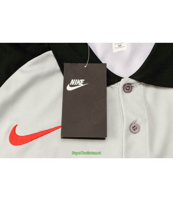 Tailandia Camiseta Kit De Entrenamiento Liverpool Polo Blanco/gris 2021