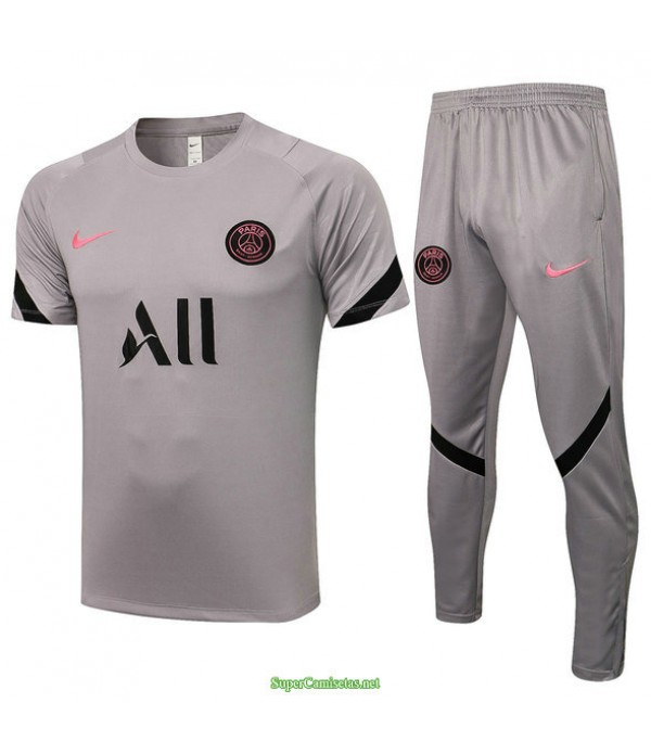 Tailandia Camiseta Kit De Entrenamiento Psg Gris Claro 2021