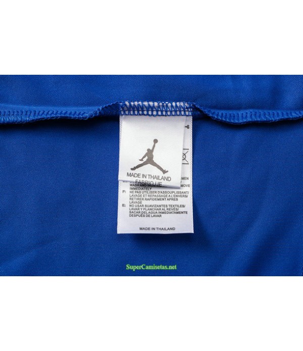 Tailandia Camiseta Kit De Entrenamiento Psg Jordan Azul 2021