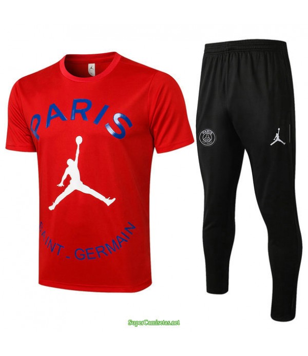 Tailandia Camiseta Kit De Entrenamiento Psg Jordan Rojo 2021