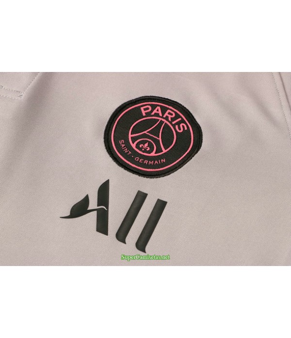 Tailandia Camiseta Kit De Entrenamiento Psg Polo Gris Claro 2021
