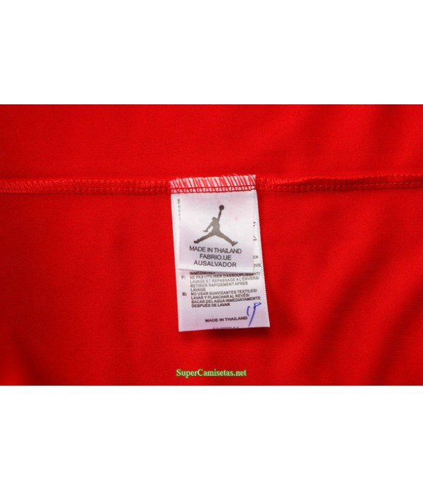 Tailandia Camiseta Kit De Entrenamiento Paris Psg Jordan Polo Rojo 2021