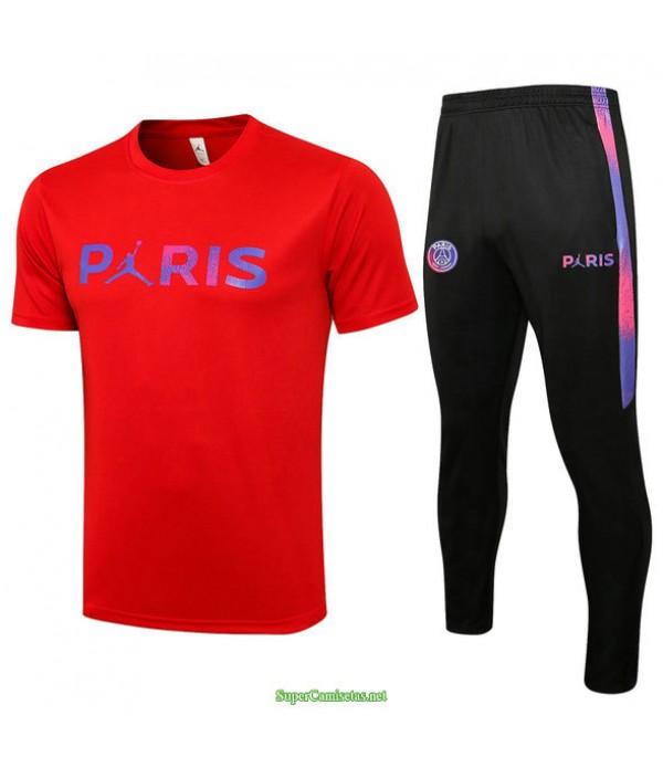 Tailandia Camiseta Kit De Entrenamiento Paris Psg Jordan Rojo 2021