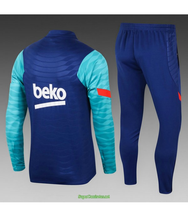 Tailandia Chandal Barcelona Niño Equipacion Azul Coloré/rojo 2021