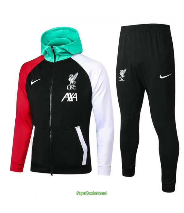 Tailandia Chandal Con Capucha Liverpool Negro 2021