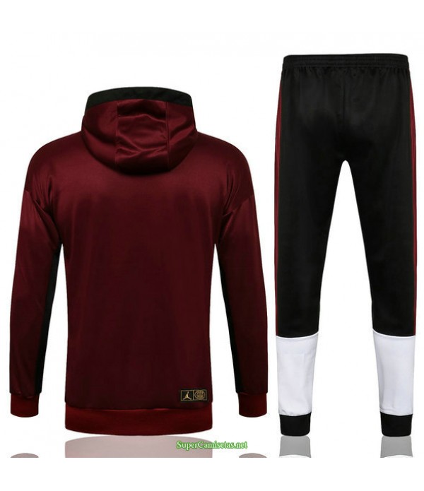 Tailandia Chandal Con Capucha Psg Jordan Granate 2021