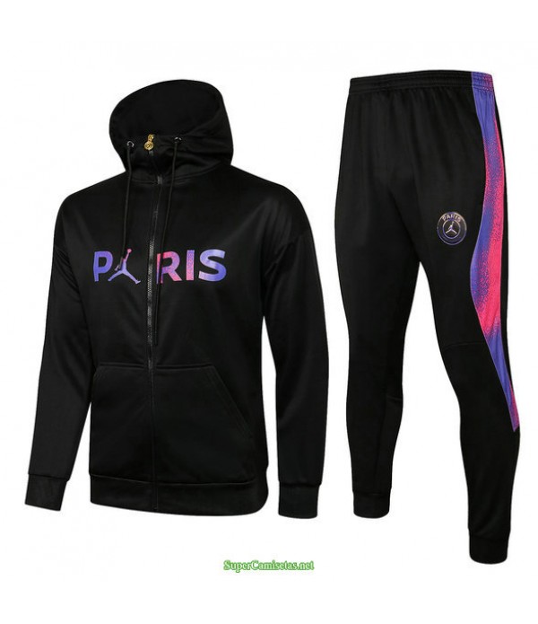 Tailandia Chandal Con Capucha Psg Jordan Negro 2021