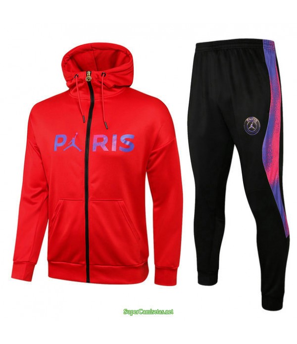 Tailandia Chandal Con Capucha Psg Jordan Rojo 2021