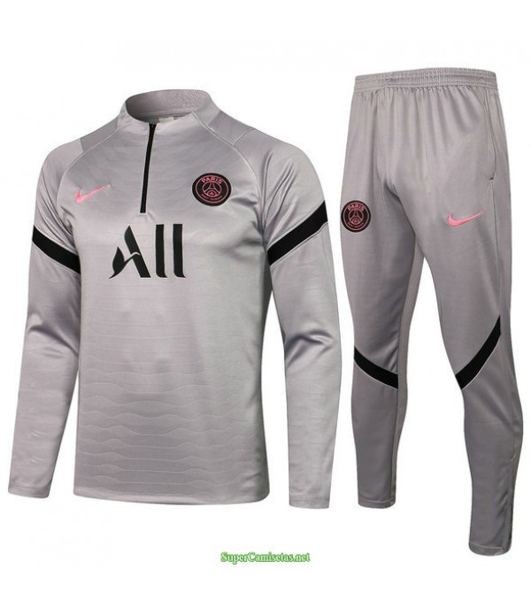 Tailandia Chandal De Foot Psg Gris Claro 2021