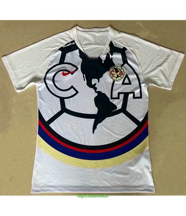 Tailandia Equipacion Camiseta Club America Pre Match Entrenamiento Blanco 2021