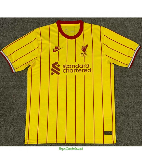 Tailandia Equipacion Camiseta Liverpool Amarillo 2...