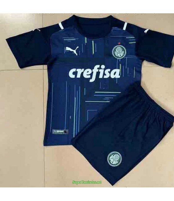 Tailandia Equipacion Camiseta Palmeiras Ninos Portero Azul 2021